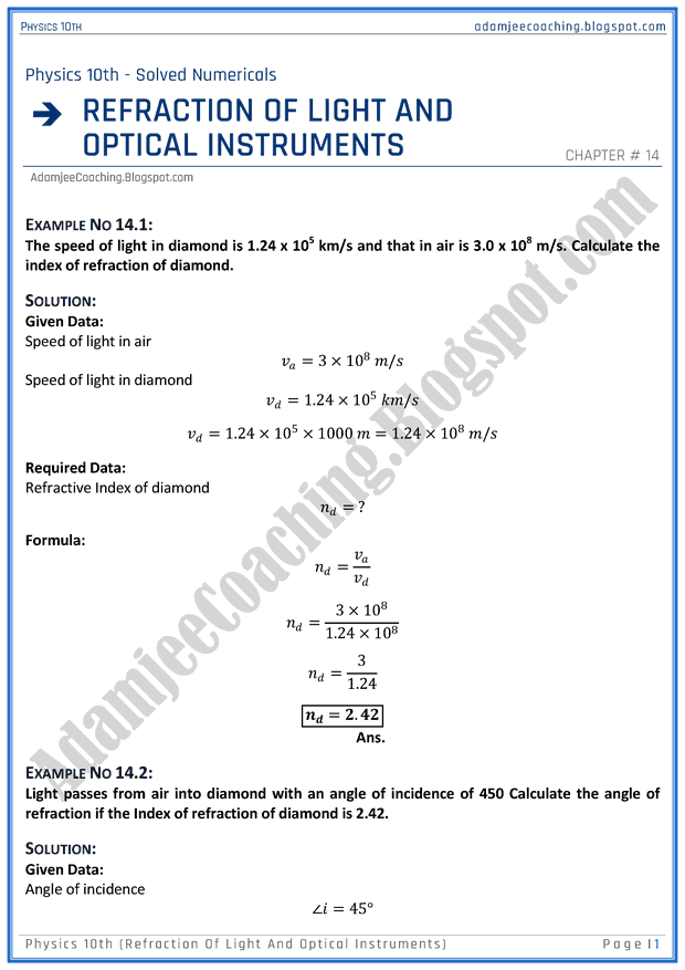 refraction-of-light-and-optical-instruments-solved-numericals-physics-10th