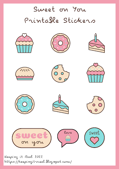 Sweet on You Stickers - free printable