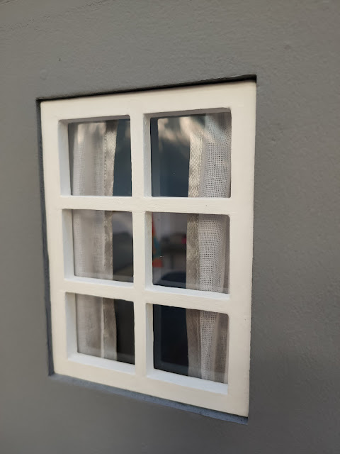 room box, stanza in miniatura finestra esterno
