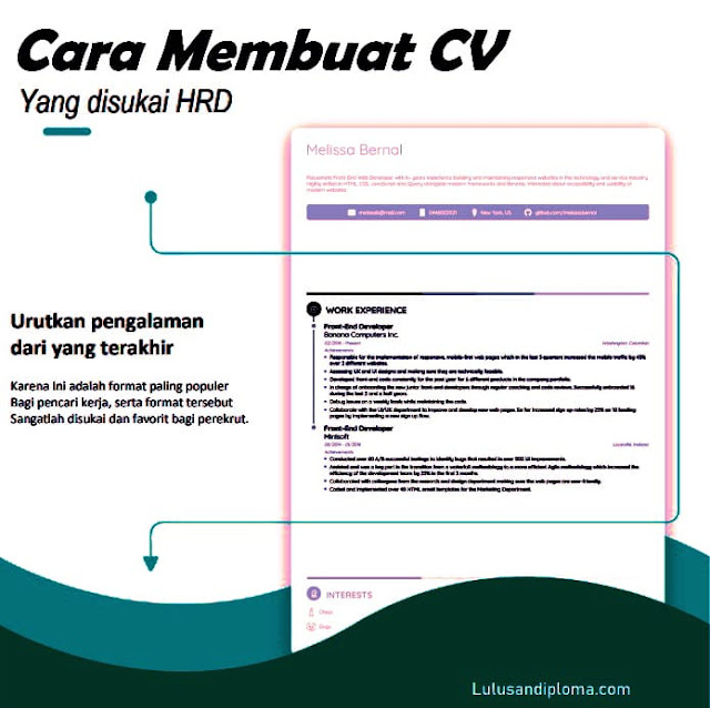 Contoh CV Fresh Graduate Tanpa Pengalaman