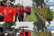 Jalan Santai Semarakkan KTT 20 Meski Kondisi Mendung dan Hujan, Tak Surutkan Langkah Jajaran Rutan Kelas II A Medan 