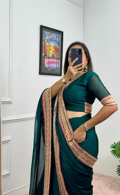 NEW SUPERHIT BLOOMING COLOR RANGOLI FABRIC READY TO WEAR POCKET SAREE FULLY STITCHED FANCY PATTERN BLOUSE EXPORTER