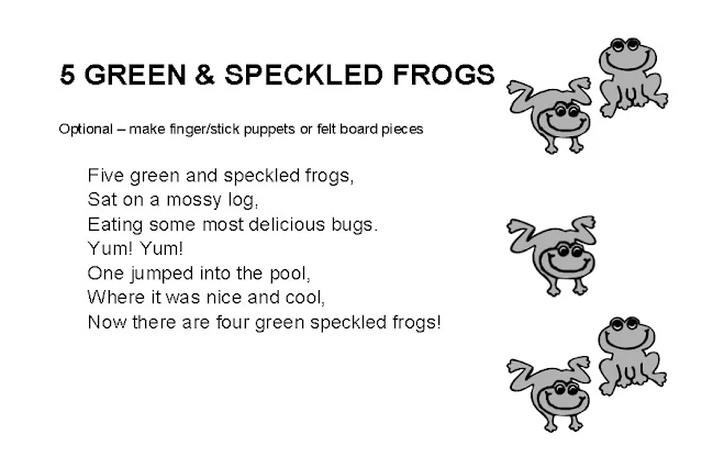 Five Green and Speckled Frogs - Nursery Rhymes Songs