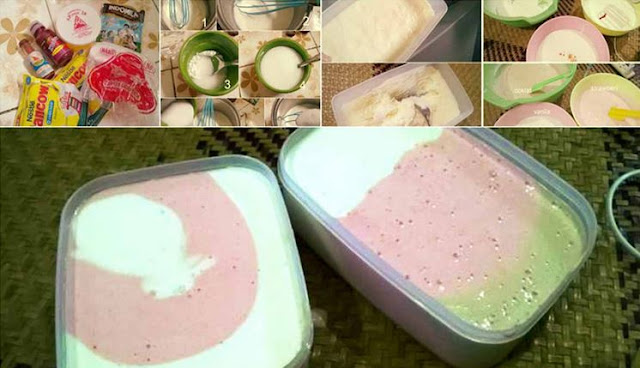 Resep dan Cara Membuat Es Krim 3 Rasa Harga 1000 Rupiah Yang Enak Dan Murah