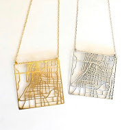 memphis map necklace, Falling into Place, gift guide, last minute christmas gifts ideas