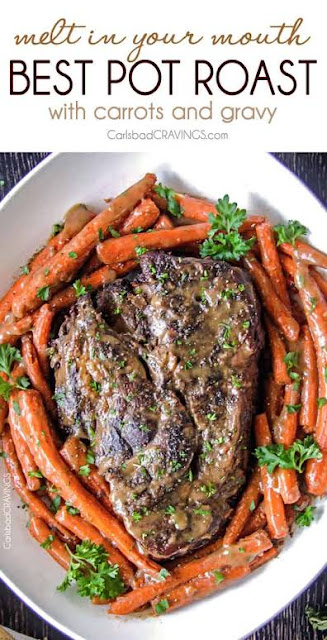 ★★★★★ | Best Pot Roast, Carrots and Gravy