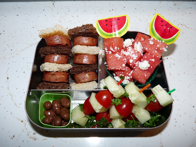 Aidell's kabob bento lunch