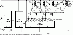 IC CD4017B Speed Fan Control Circuit