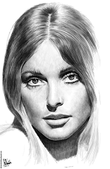 Pencil portrait of Sharon Tate