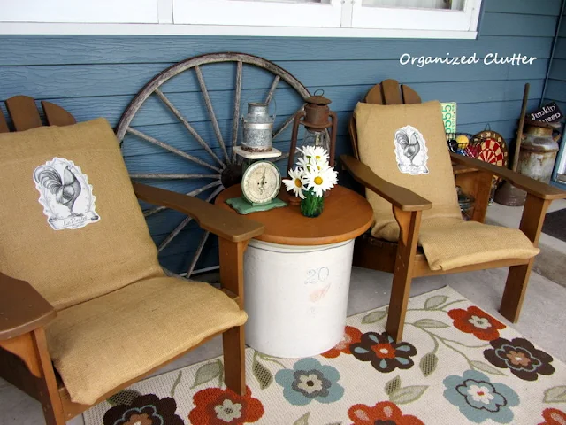 Covered Patio with Rustic Decor