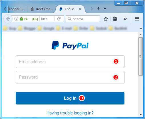 Login Akun PayPal