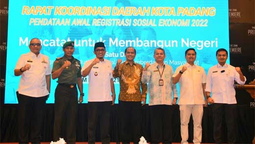 Rapat Koordinasi Daerah Kota Padang terkait Pendataan Awal Regsosek 2022