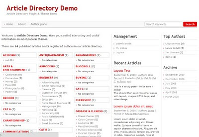 wordpress article directory plugin