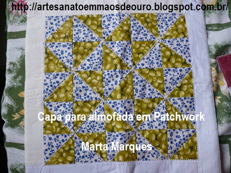 DIY Decoração Capas Para Almofadas Em Patchwork com desenhos geométricos Por Marta Marques