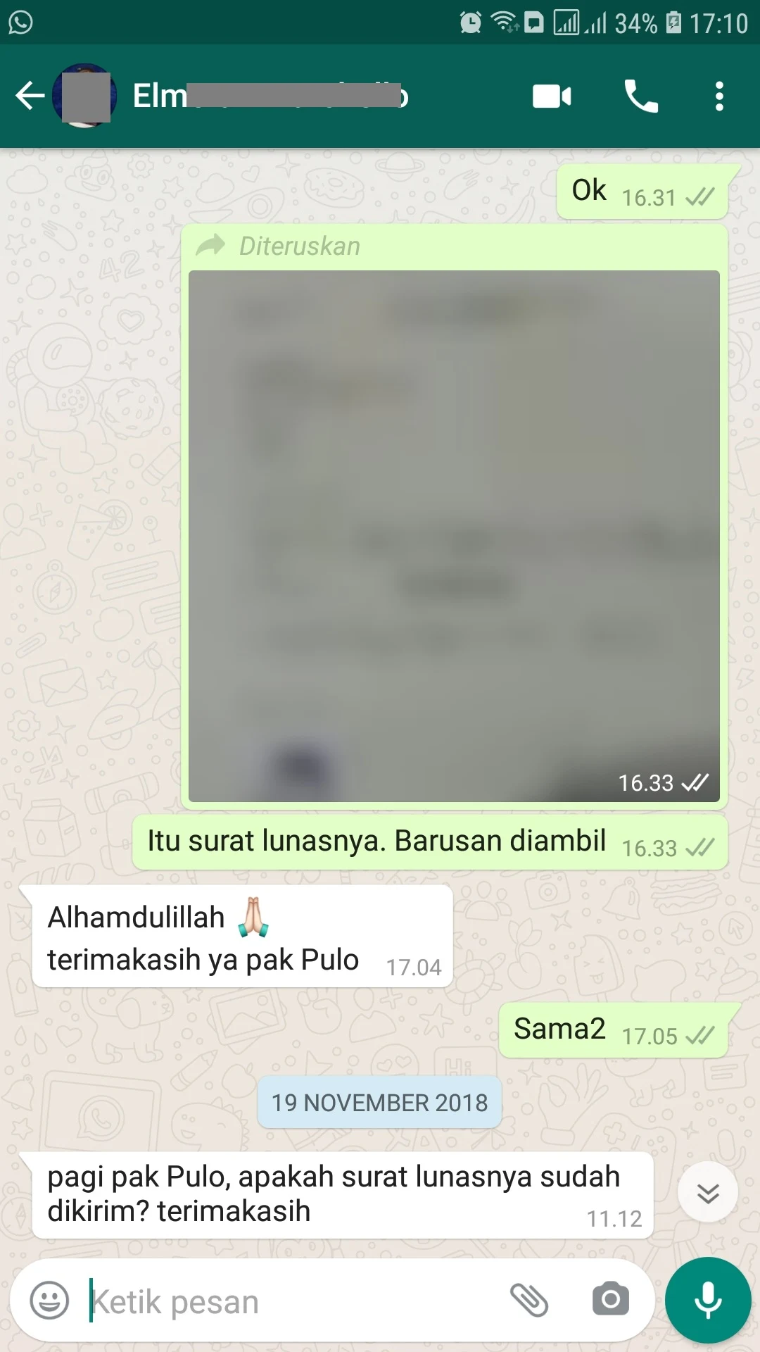 Surat Lunas Bank Mega - Mediasi 1151