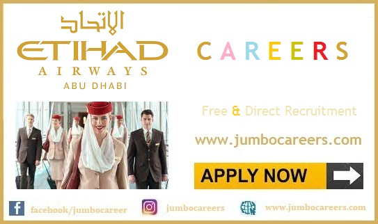latest jobs in Etihad Airways, Free visa air ticket jobs in Abu Dhabi,Etihad Airways jobs and careers