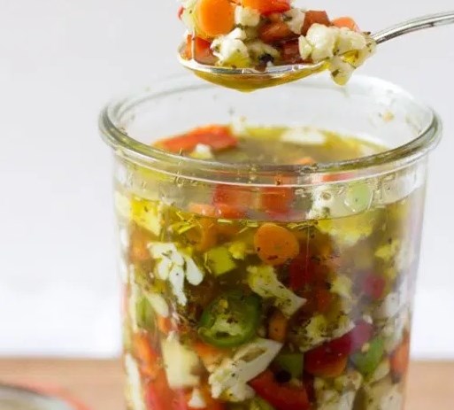 HOMEMADE ITALIAN GIARDINIERA #vegetables #appetizers