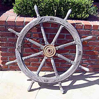 Bill Kraft Backyard - ships wheel