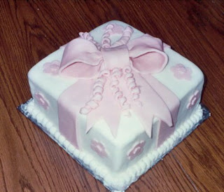 Simple Square Fondant Birthday Cake