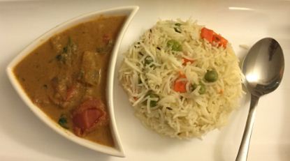 The Most Famous Kerala Neychoru Veggie Restaurant drawn butter Rice 