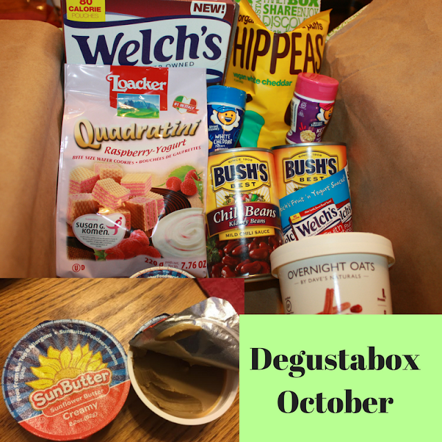 October Degustabox Food items