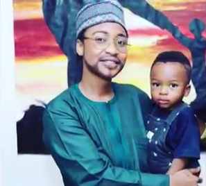 Photos: Actress Tonto Dikeh dresses up as her estranged husband to attend Father's day at her son's school 