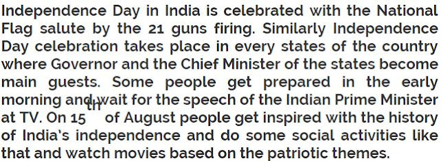 70th Independence Day Essay 2016