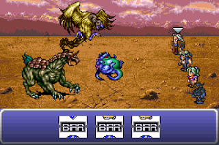 Setzer uses the Summon Slots ability in Final Fantasy VI.