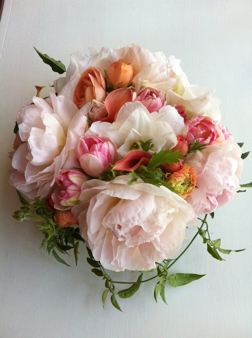 The silk wedding flowers