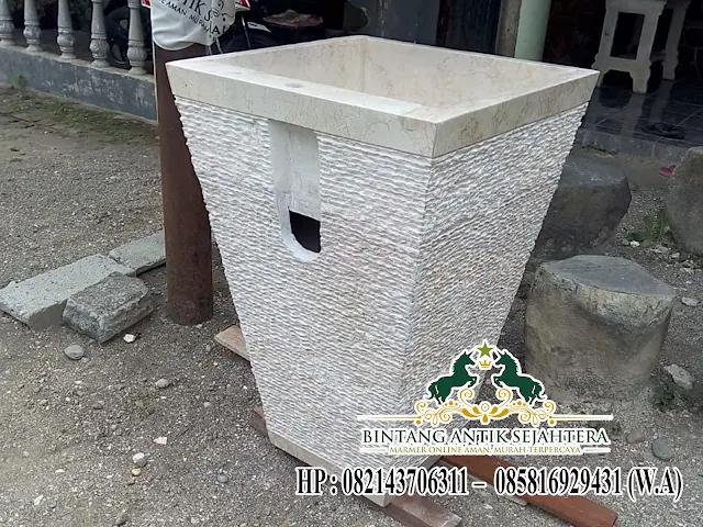 Pedestal Batu Marmer Keprik