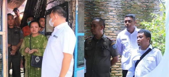 Bupati Labuhanbatu Kunjungi Korban Kebakaran