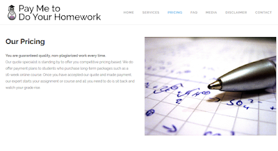 PayMeToDoYourHomework.com prices