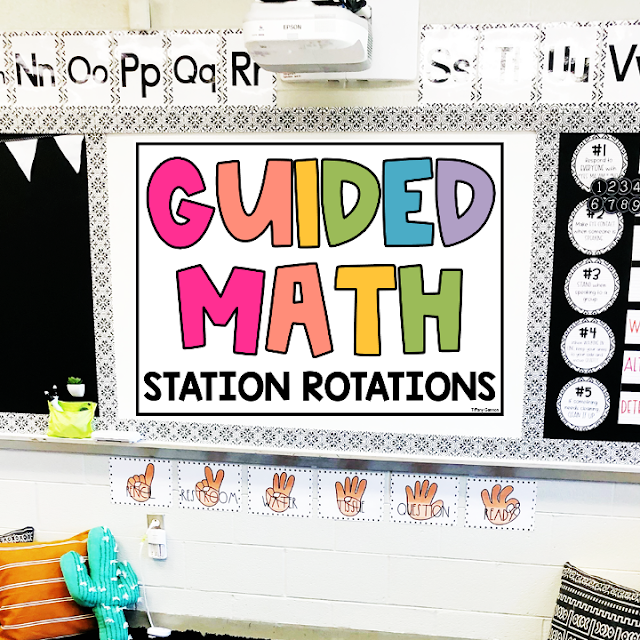 Do you need help setting up GUIDED MATH ROTATIONS in your classroom?  This pack contains everything you need for setting up your rotations and small group in an easy, low prep way!  I will show you my rotations, board, slides, math center activities, and more!