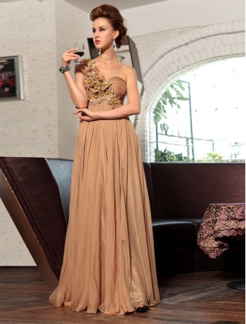 one-shoulder prom dress