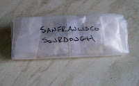 labelled packet of dried sourdough starter