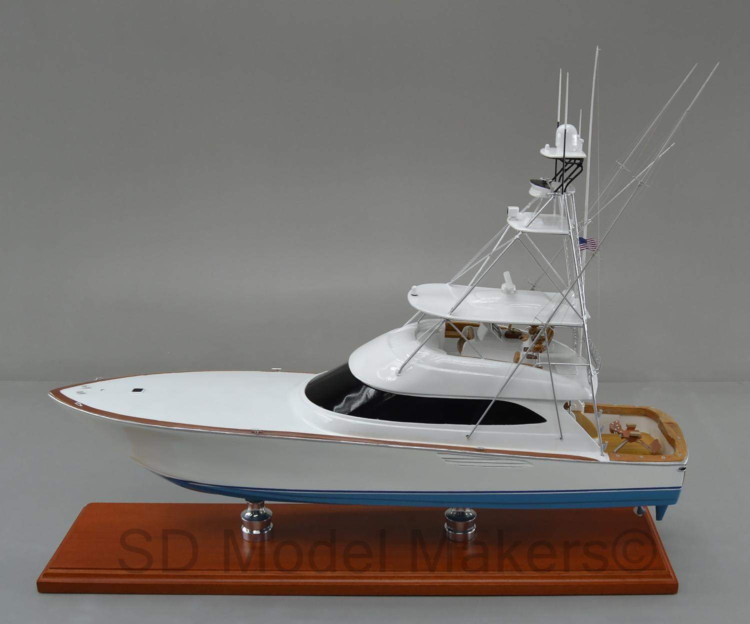 SD Model Makers: Fish On!!! 24” replica model of a Viking 70 Sport Fishing  Boat