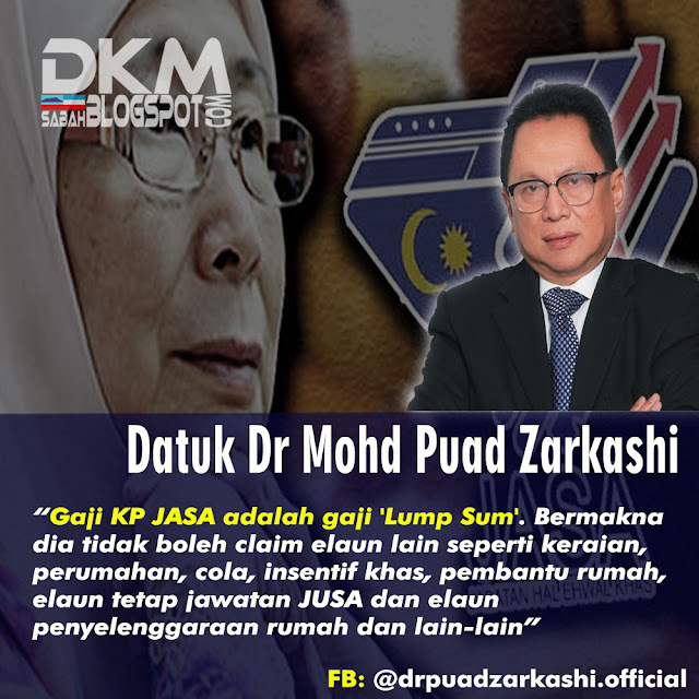 WAN AZIZAH SALAH FAKTA KONONNYA GAJI KETUA PENGARAH JASA LEBIH TINGGI DARIPADA GAJI MENTERI