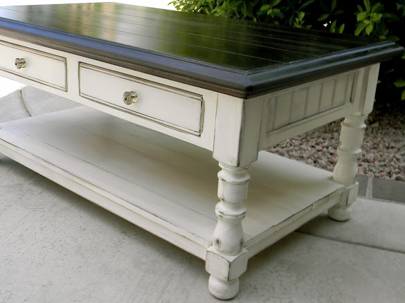 Coffee Table Paint : {ChicByTab}: Coffee Table Make-Over #2 : We liked it so much, we painted our kitchen table to match {for that process and before and after kitchen table pics click here}.