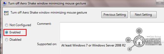piih enable untuk menonaktifkan aero shake - Cara Mempercepat Kinerja Sistem Operasi Windows 7