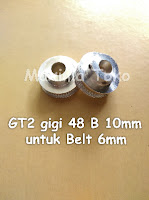 Timing Pulley GT2 Gigi 48 Teeth Bore 10mm 2GT 48T B 10 mm 48 Tooth