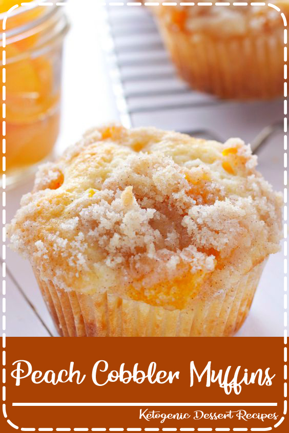 These Peach Cobbler Muffins are the perfect sweet snack! This is such an easy recipe that taste's just like Grandma's peach cobbler! And the best part? They're even easier to make than a traditional cobbler and have the perfect crumble topping