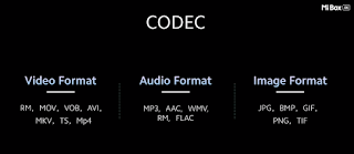 Formats supported in Mi Box 4K