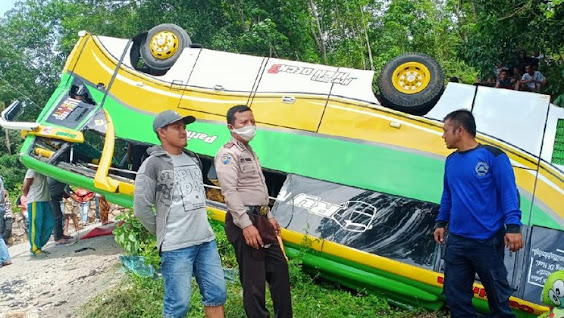 Bus Terbalik di Solok Sumbar, 15 Korban Luka-1 Balita Dirujuk ke Padang