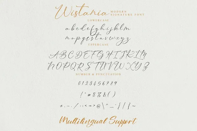 Wistania Signature Script Font