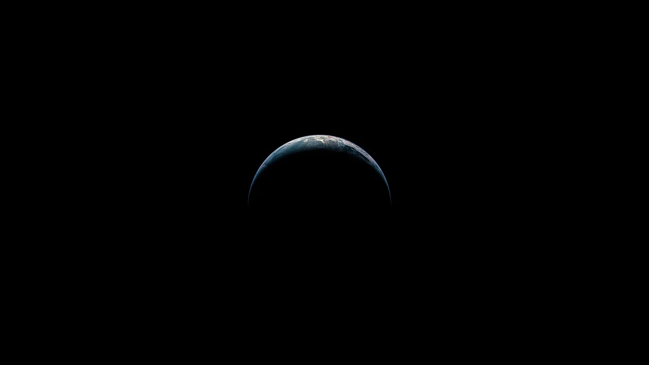 Earth black background