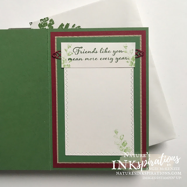 By Angie McKenzie for Stampin' Dreams Blog Hop; Click READ or VISIT to go to my blog for details! Featuring the Positive Thoughts and Poinsettia Petals Stamp Sets along with the Nature's Thoughts Dies from the Stampin' Up! 2021-2022 Annual Catalog; #christmascards #christmasinjuly #diecutting #watercolorstamping  #waterpainters #stampinup #positivethoughts #naturesthoughts #poinsettiapetals #tastefultextile  #diycrafts #linenthread #colorcoordination #stampindreamsbloghop #naturesinkspirations