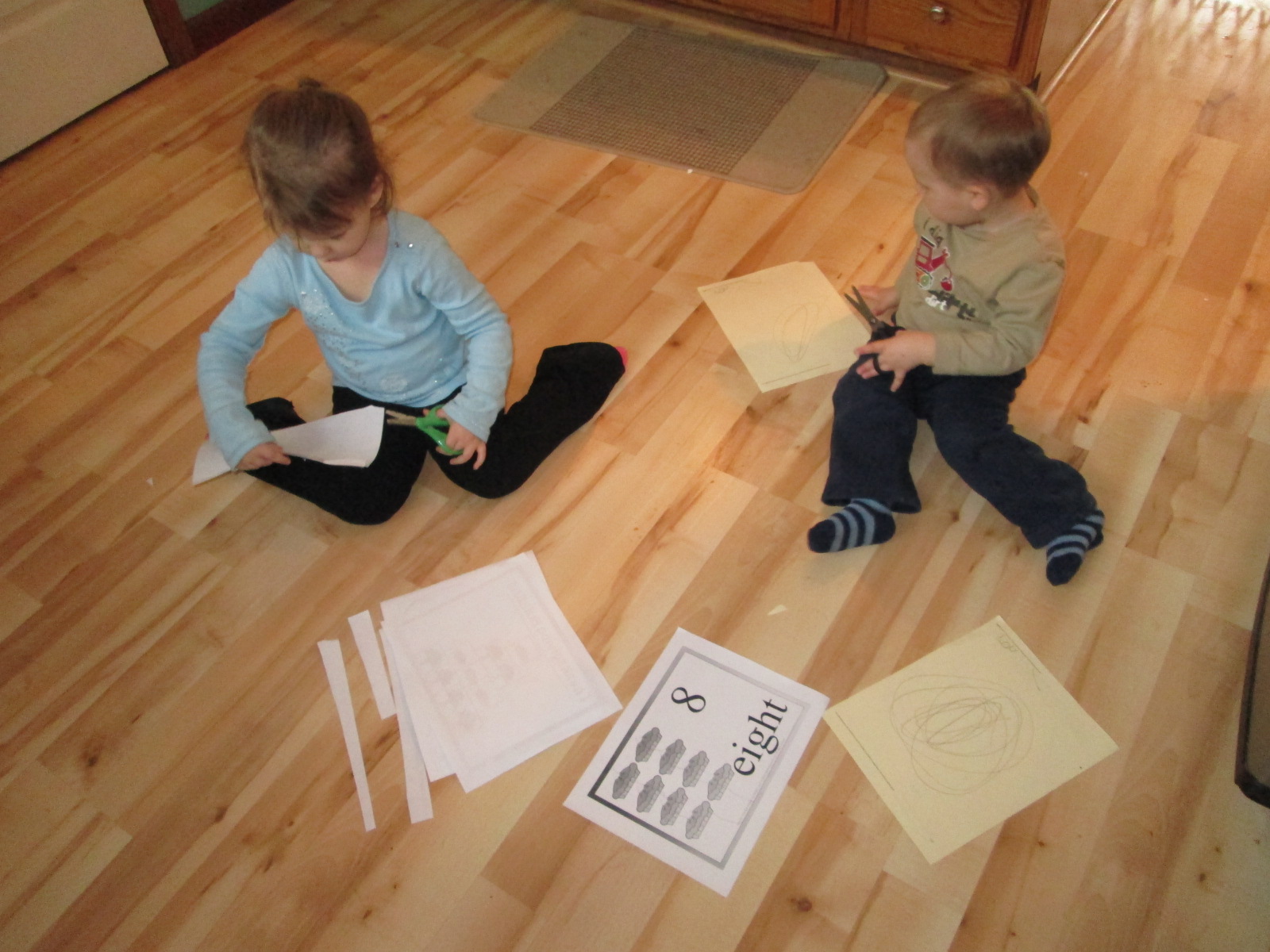 Shredding paper for the bedding kept Ava and Dominic busy during that ...