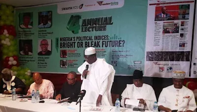 Chairman of the occasion, former governor of Kaduna State, Senator Ahmed Makarfi speaking at the event