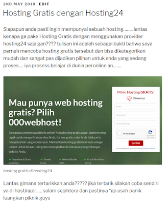 hosting gratis di hosting24