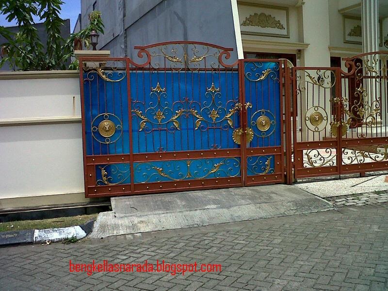  Pintu  dorong  besi  tempa 1 Bengkel las dan Canopy minimalis